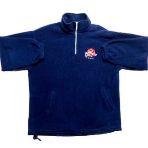 VINTAGE Planet Hollywood Sweatshirt Mens L Blue Orlando 1/4 Zip Windbreaker